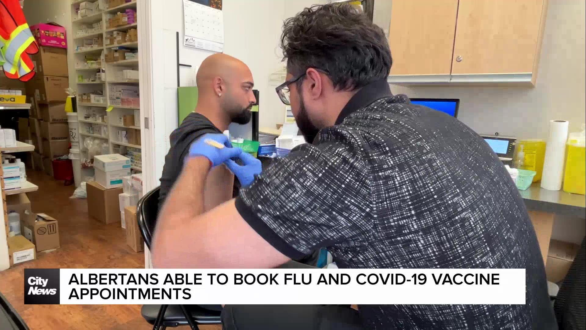 Albertans able to book flu, COVID-19 vaccine appointments