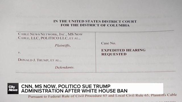CNN, MS NOW, Politico sue Trump administration after being banned from White House