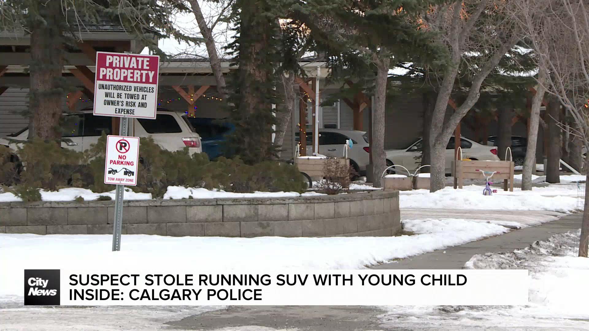 Suspect stole running SUV with young girl inside: Calgary police