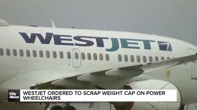 WestJet ordered to scrap weight cap on power wheelchairs