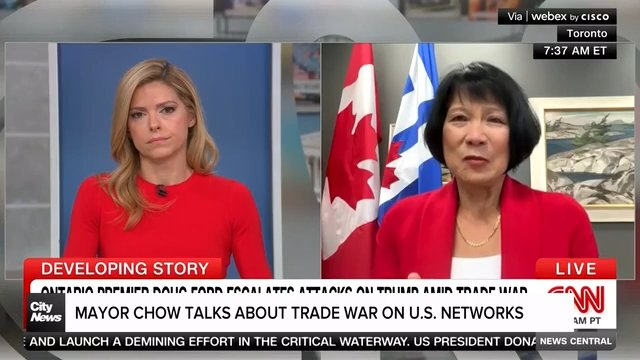 Toronto mayor stresses cooperation in US news appearances