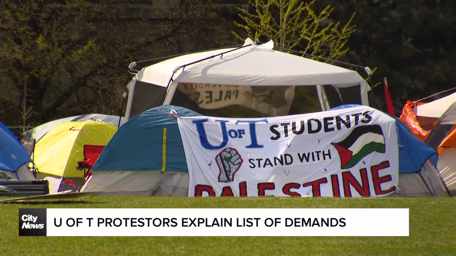 University of Toronto protestors explain list of demands