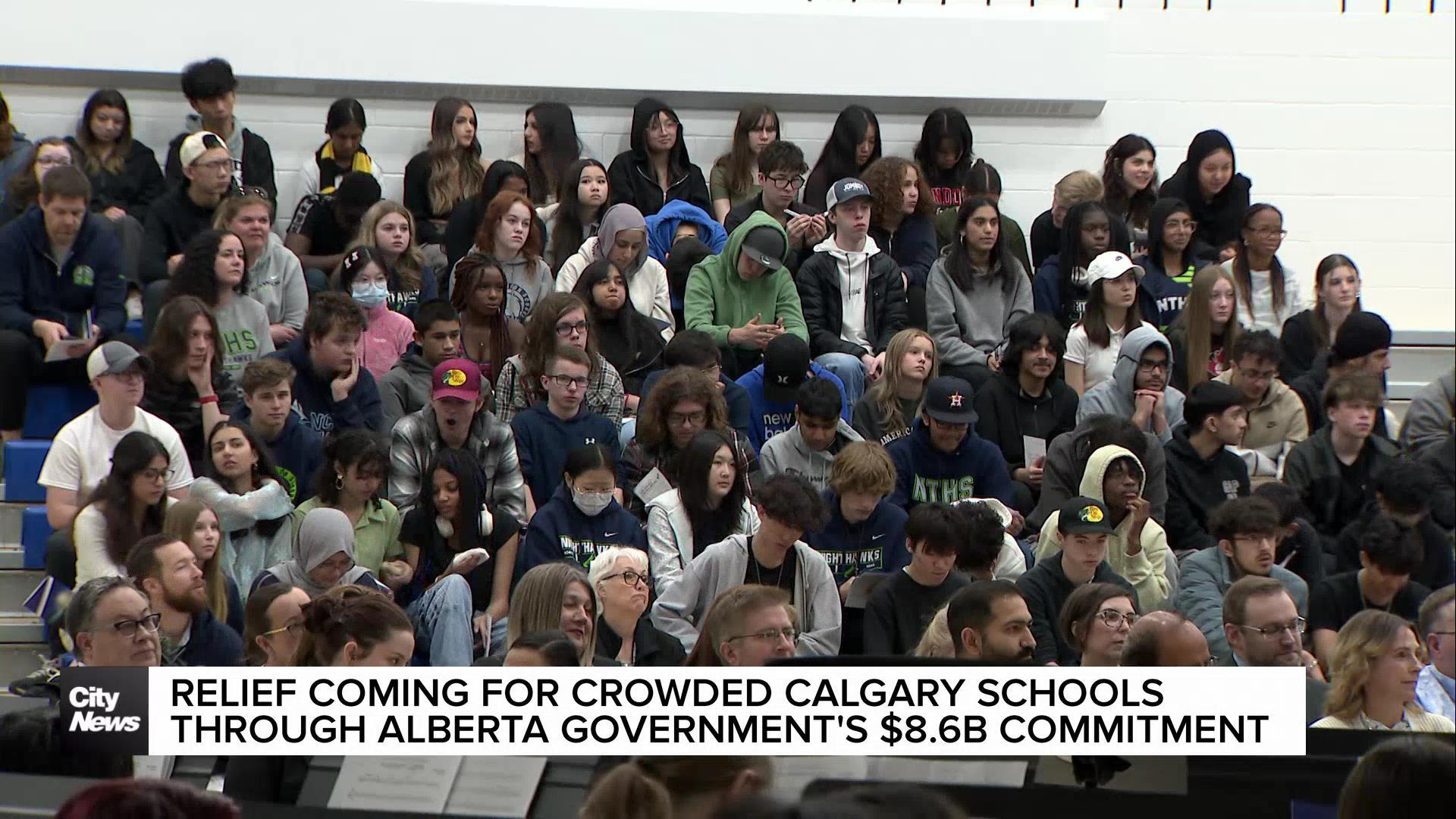 Relief coming for crowded Calgary schools through Alberta government's $8.6b commitment