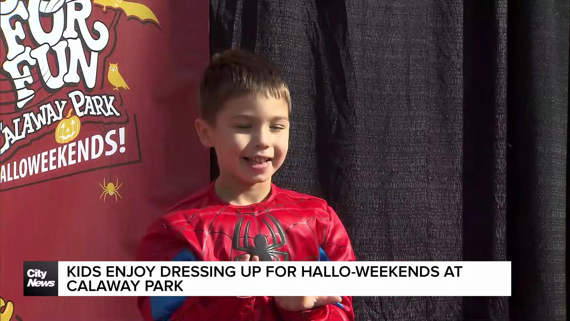 Kids dressing up for Hallo-Weekends at Calaway Park