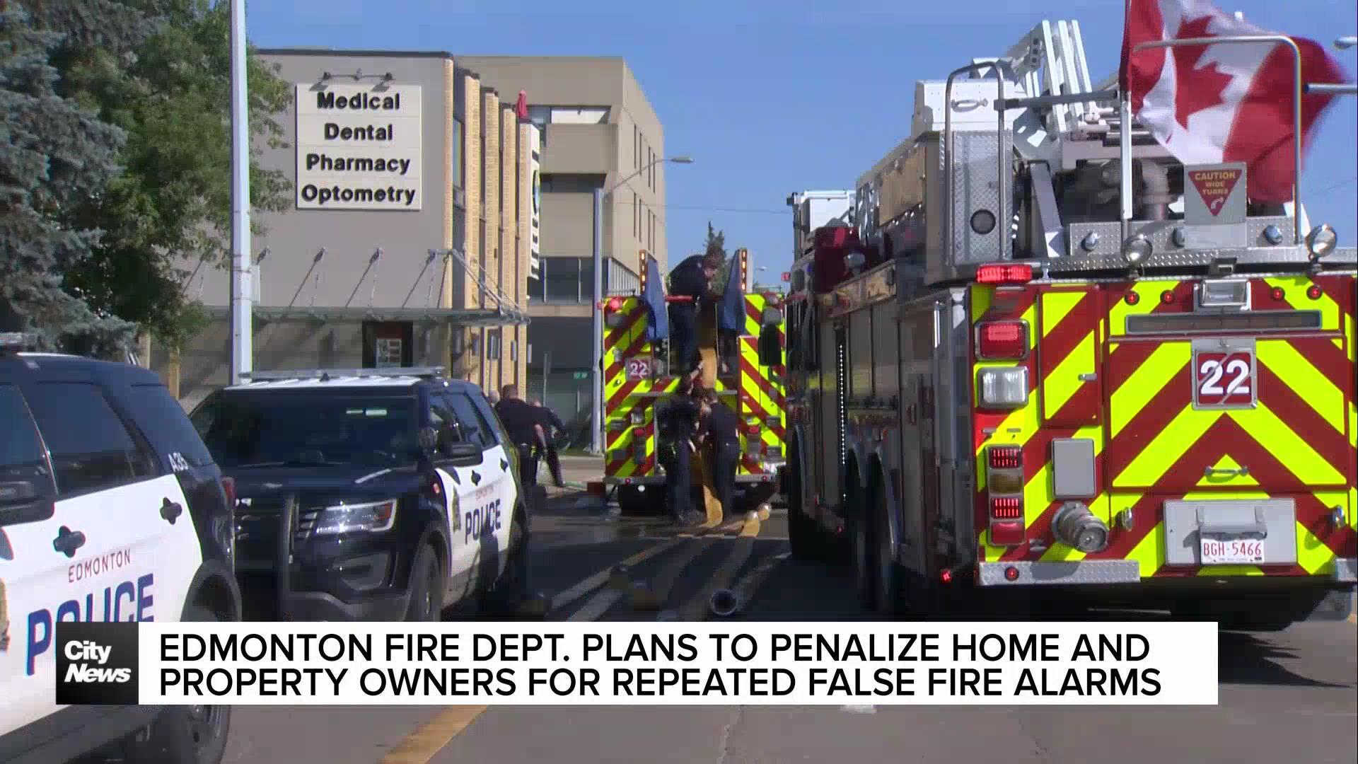 Edmonton Fire plans to fine property and homeowners for repeated false alarms