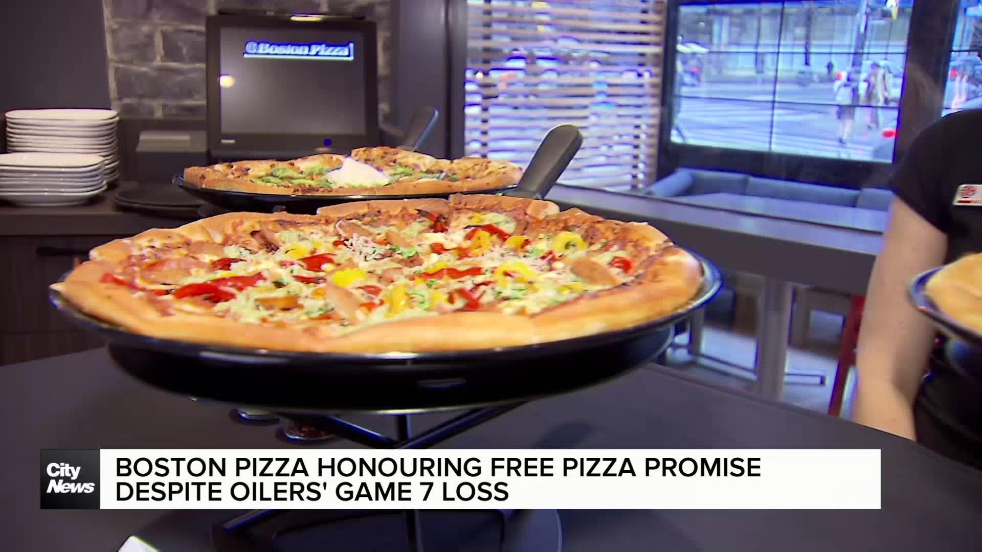 Boston Pizza honouring free pizza promise despite Oilers Game 7 loss