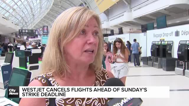WestJet cancels flights ahead of looming strike deadline
