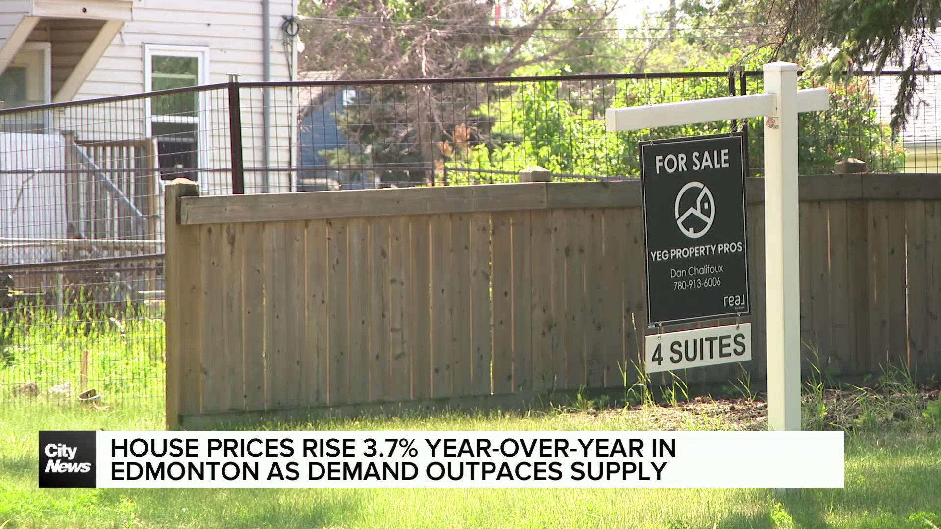 Housing prices increase in Edmonton
