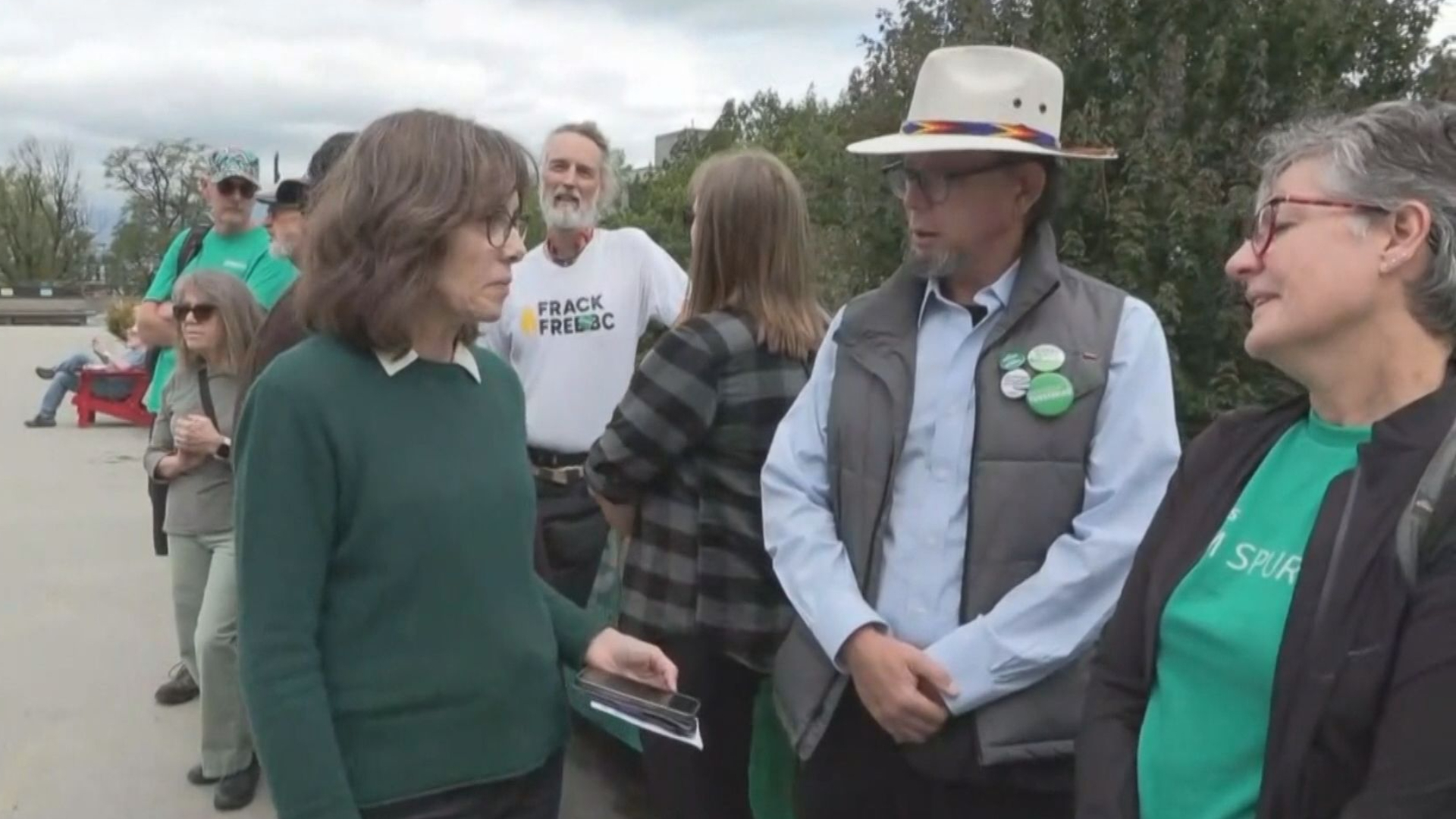 BC Green Party Leader Sonia Furstenau appears at UBCM, Climate Strike Coalition rally