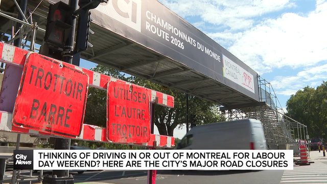 Montreal's major road closures ahead of Labour Day weekend