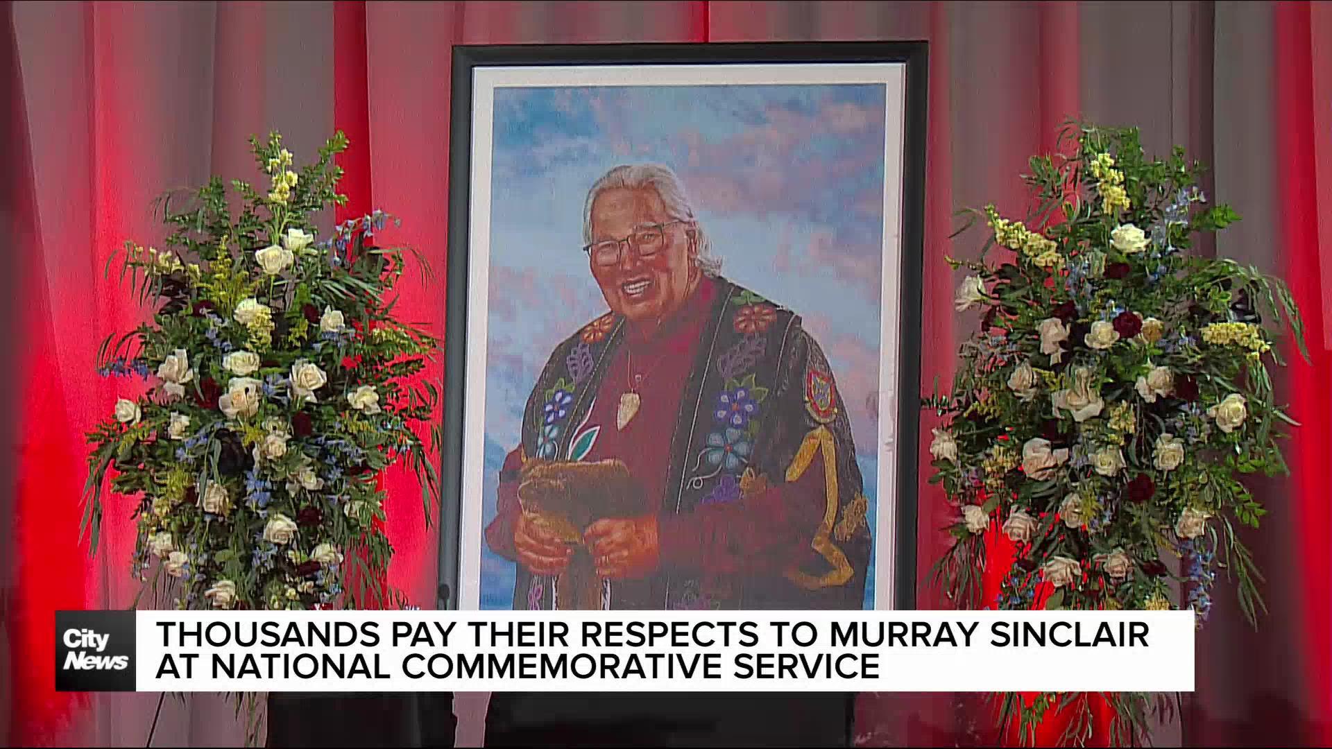 Thousands pay their respects to Murray Sinclair at national commemorative service