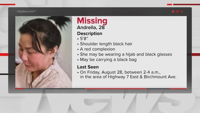 Search efforts issued for missing 28-year-old Markham woman