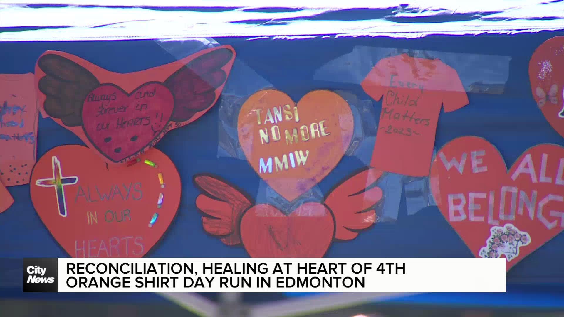 Reconciliation, healing at heart of 4th Orange Shirt Day run in Edmonton