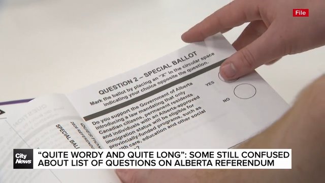 "Quite wordy": Some still confused about Alberta referendum questions
