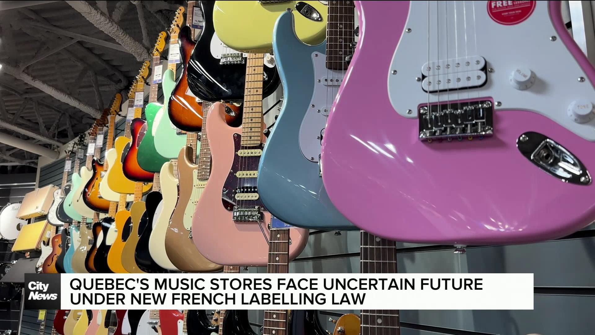 Quebec music stores face uncertain future under new French requirement