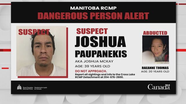 Dangerous person alert issued for Manitoba First Nation as RCMP look for allegedly abducted woman