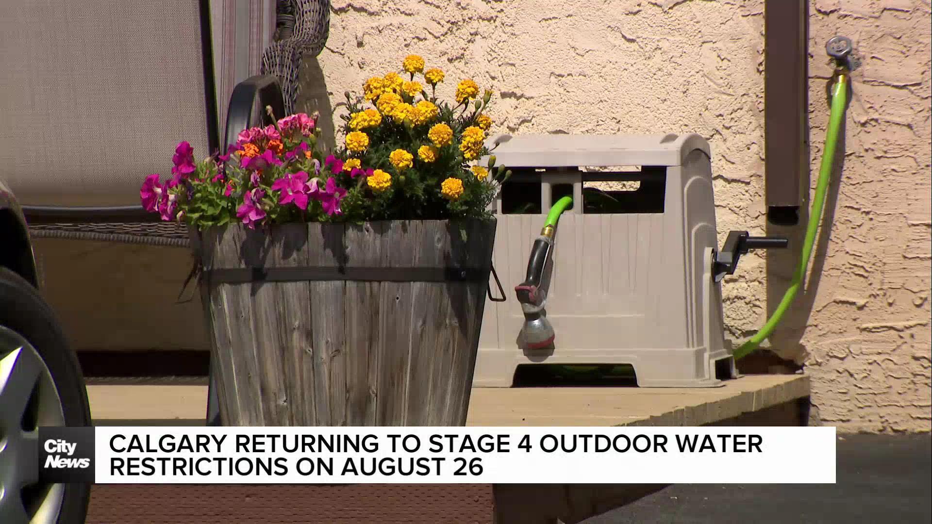 Calgary returning to Stage 4 outdoor water restrictions on August 26