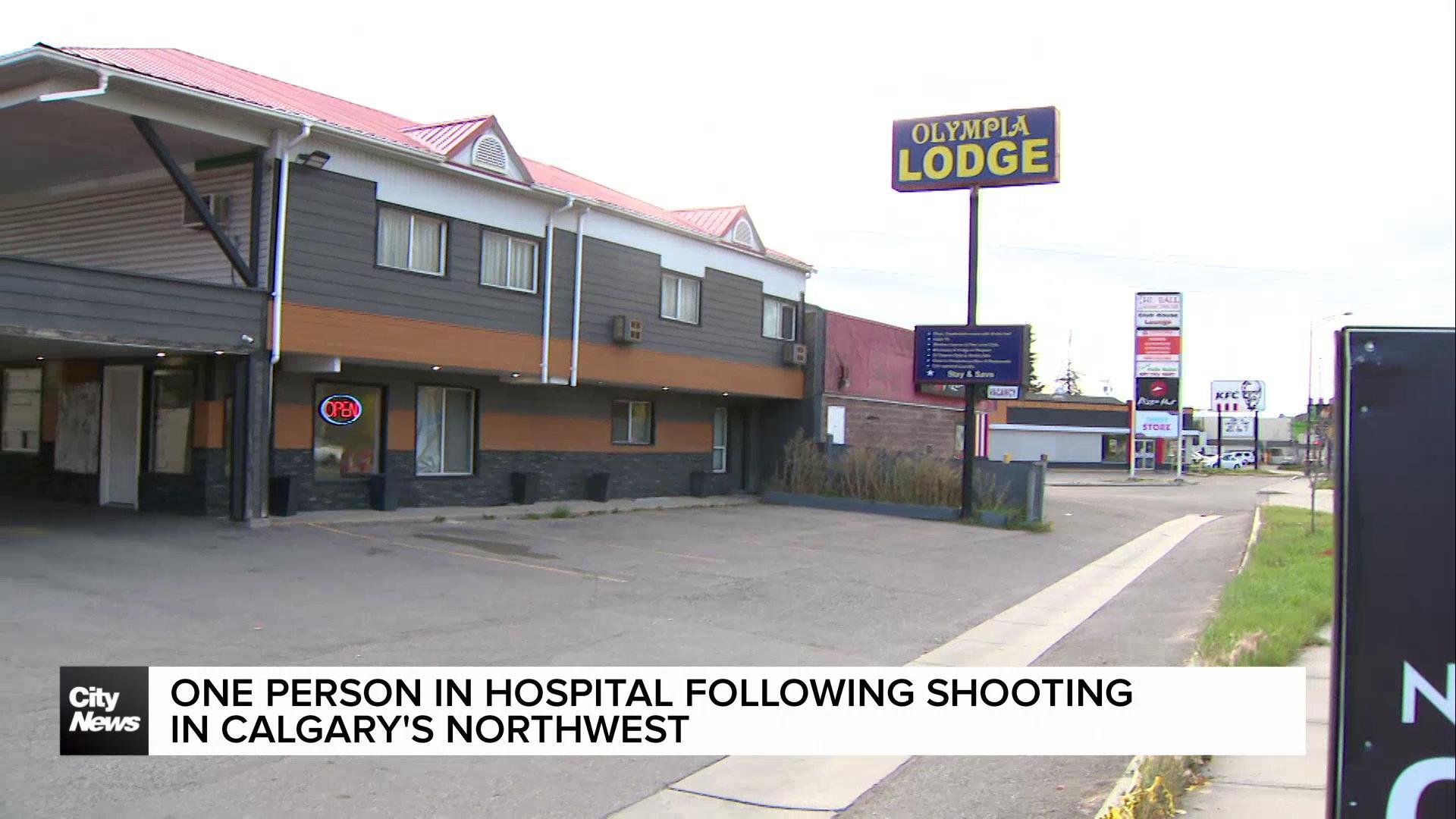 One person in hospital following shooting in Calgary's NW