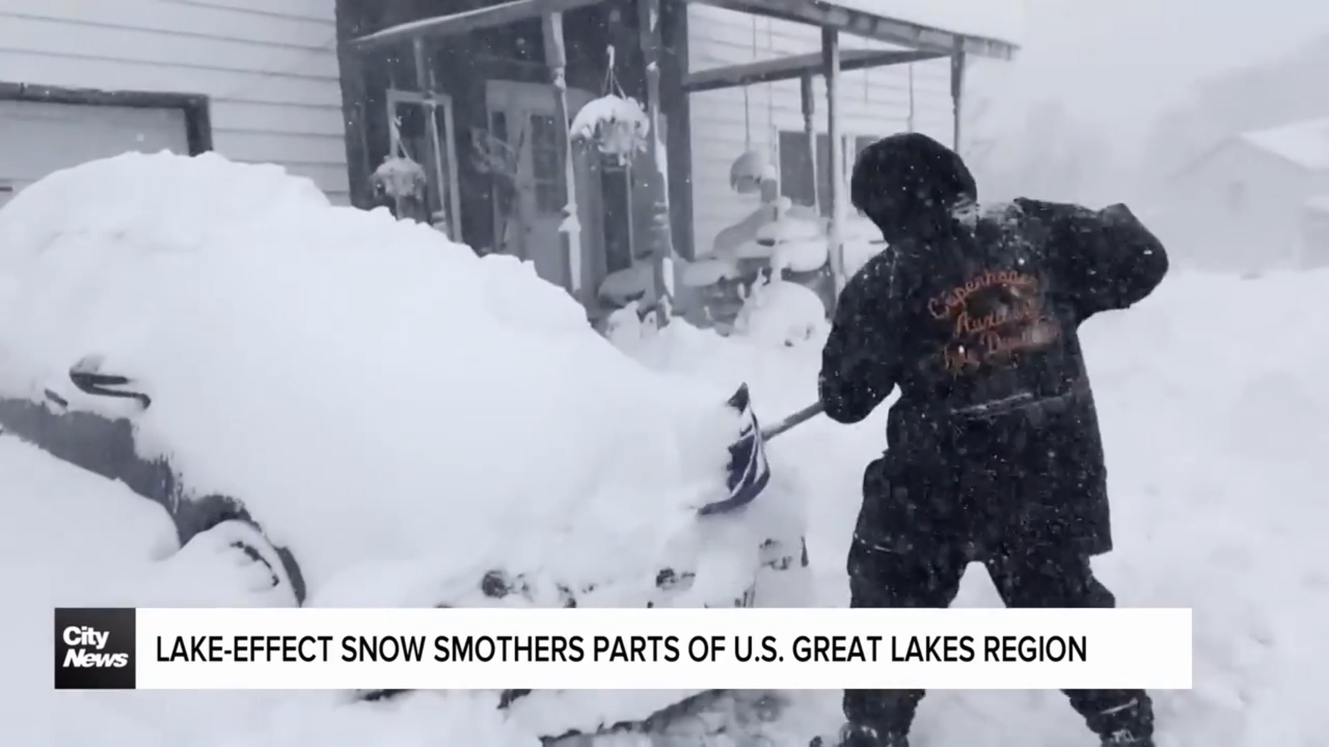 Lake-effect snow slams U.S. Great Lakes regions