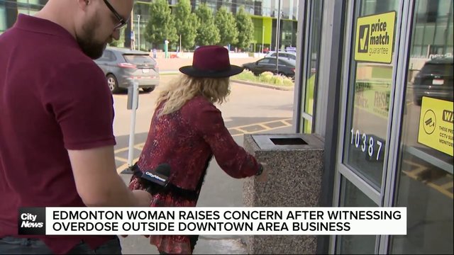 Edmonton woman concerned after witnessing overdose outside downtown area business