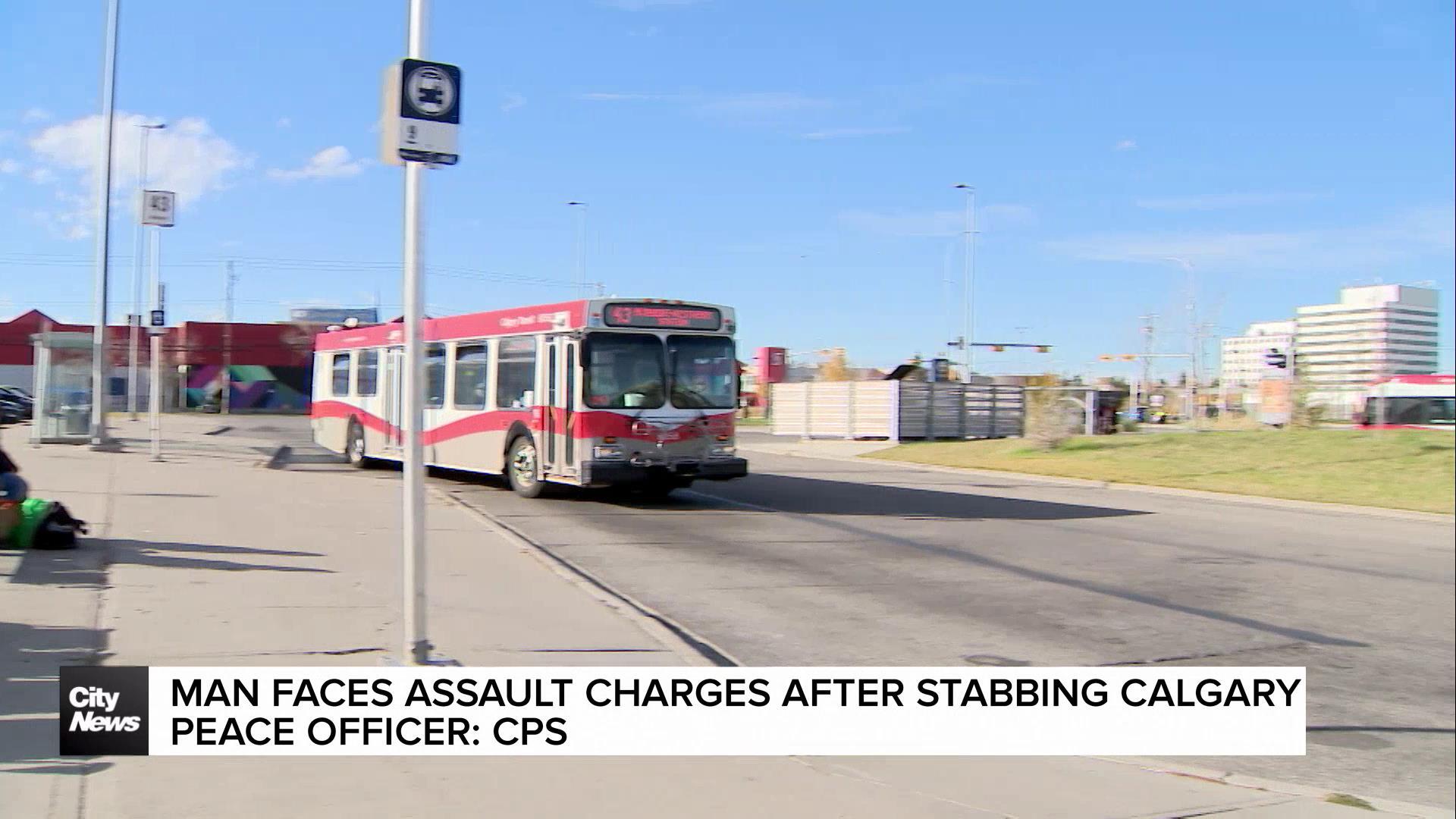 Man charged after Calgary Transit Peace Officer was stabbed