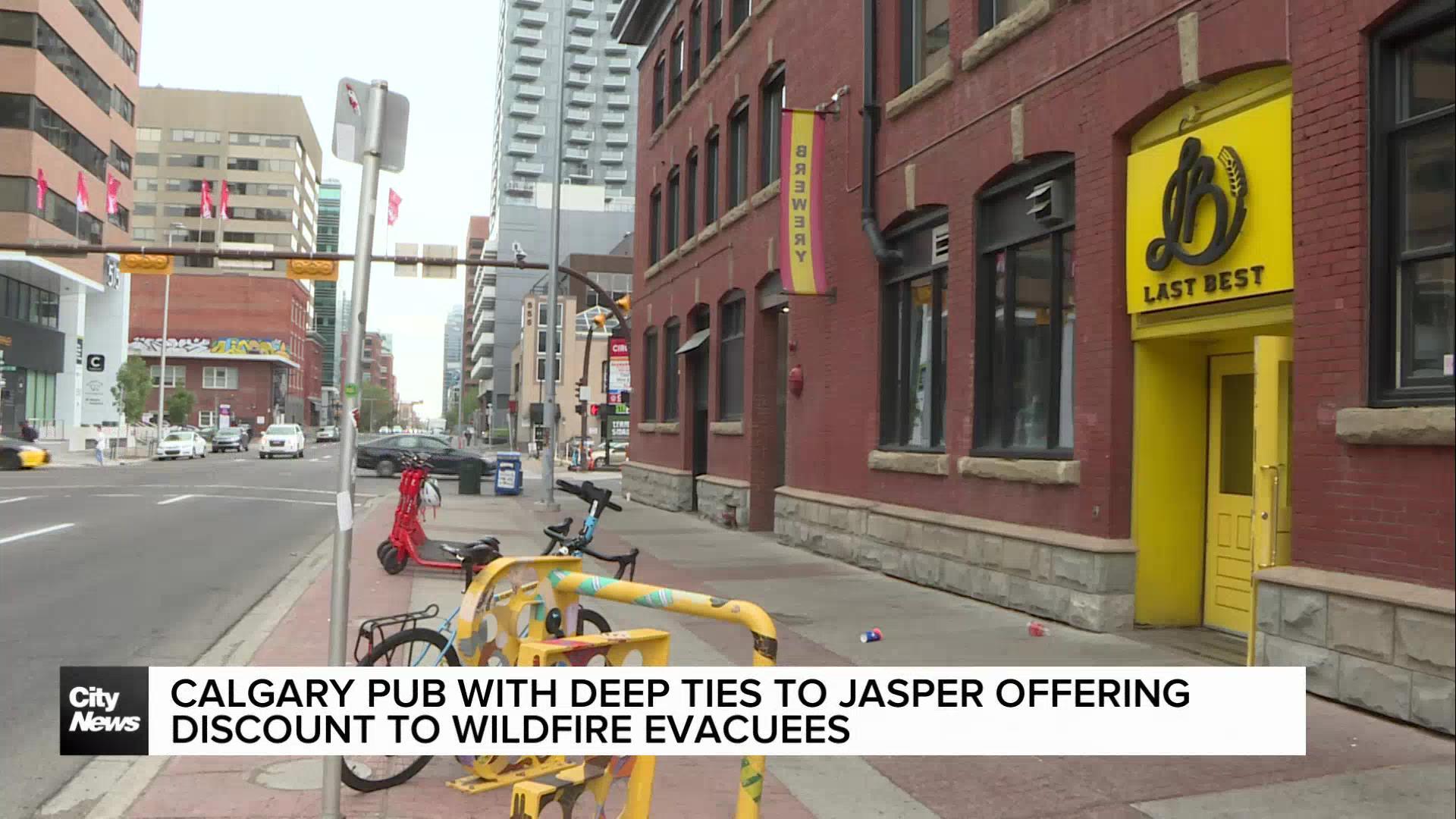 Calgary pub  with Jasper roots supporting evacuees