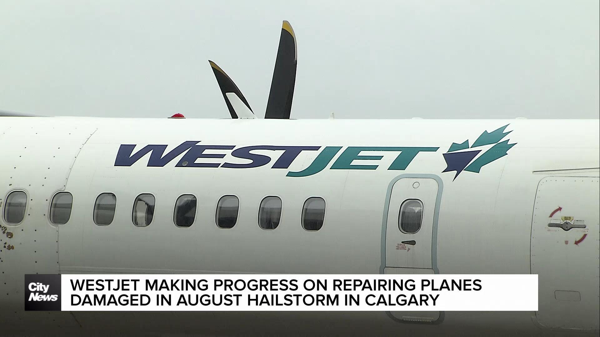 WestJet making progress on repairing planes damaged in Calgary hailstorm