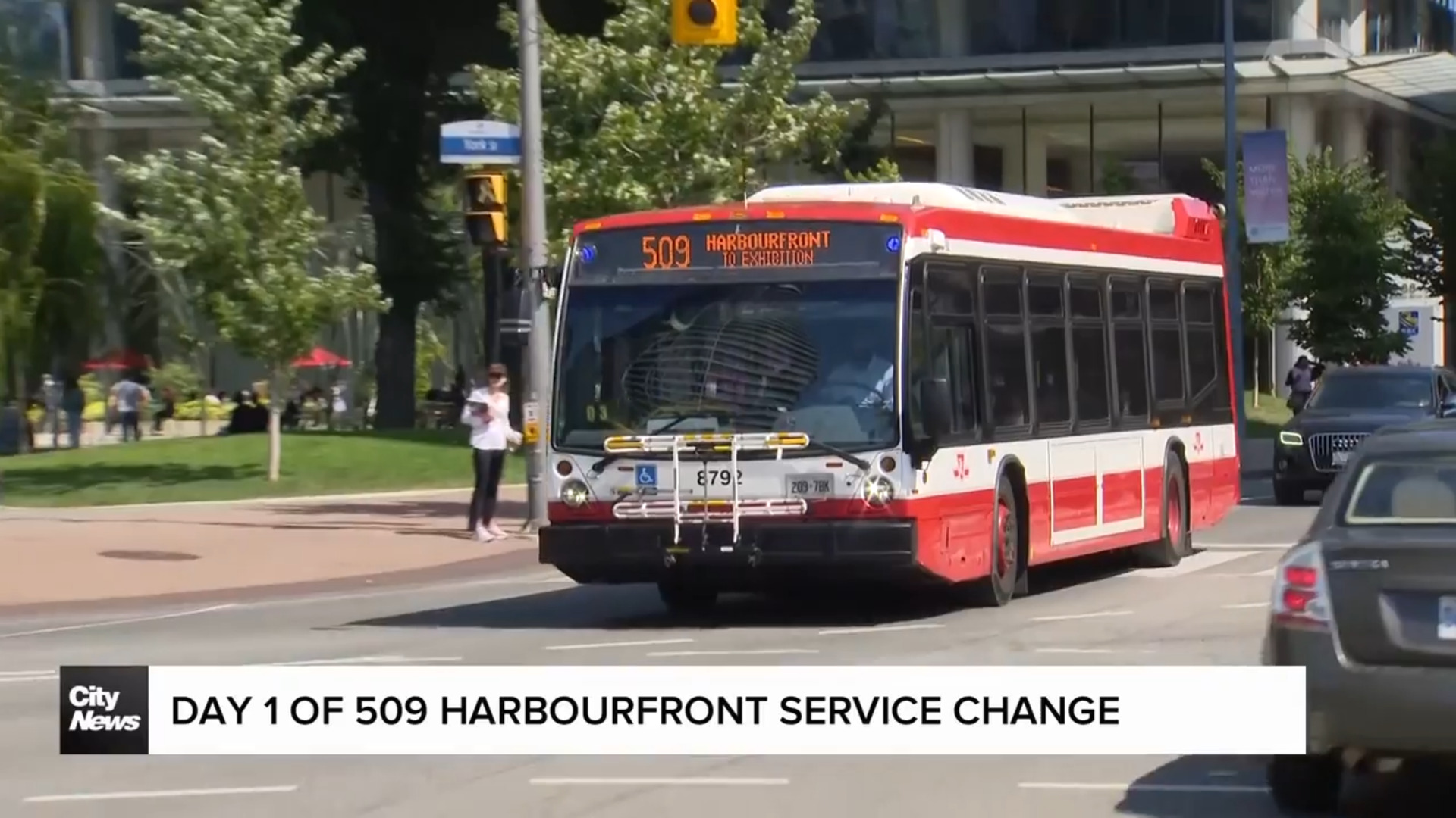 509 Harbourfront streetcars temporarily replaced with buses