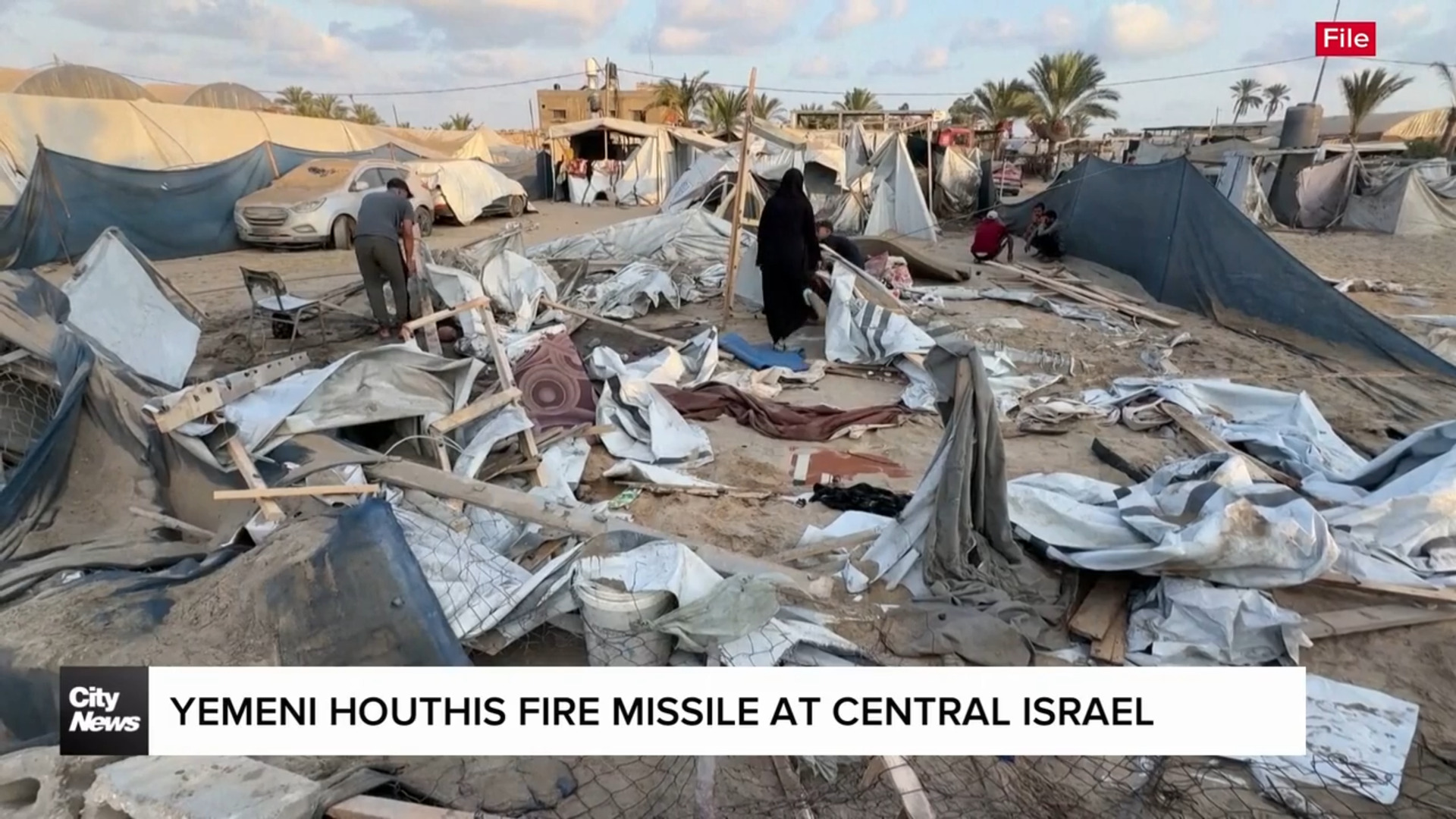 Yemeni Houthis fire missile at central Israel