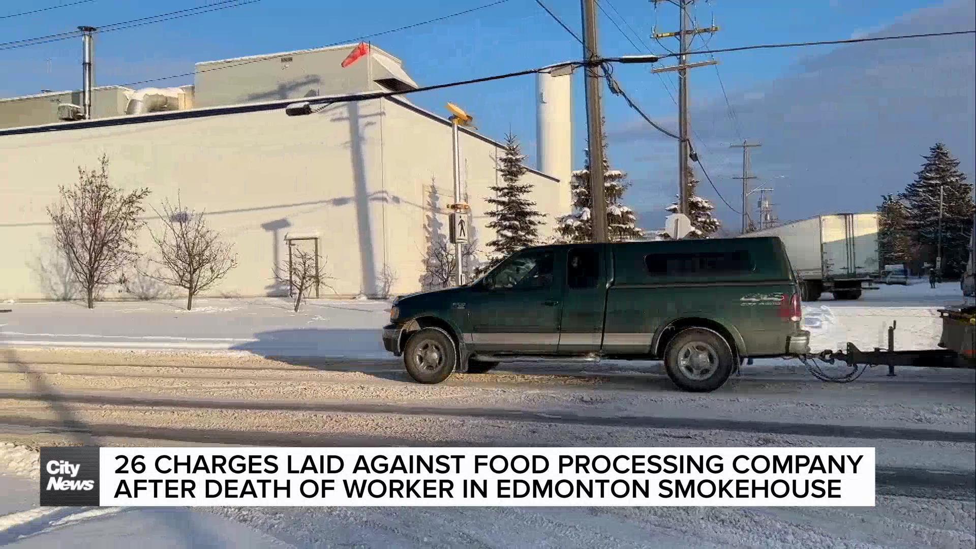 26 charges laid against food processing company after death of worker in Edmonton smokehouse