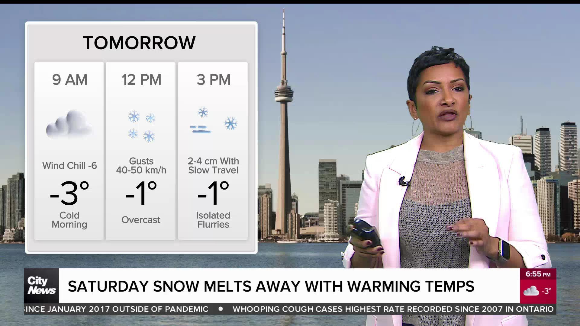 Snow could impact travel across the GTA Saturday afternoon