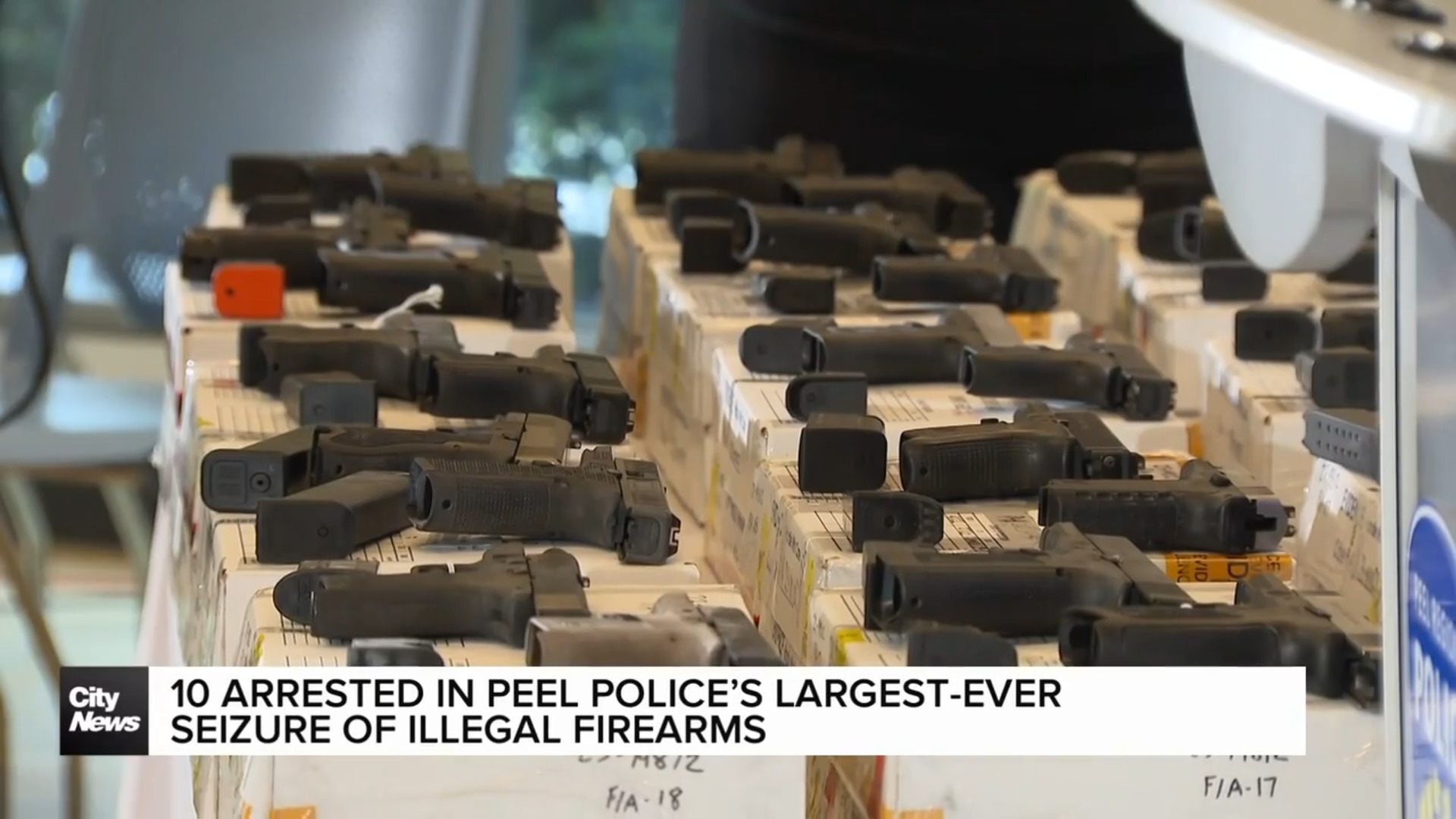 Peel police announce largest-ever seizure of illegal firearms