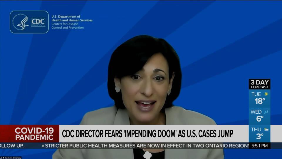 CDC director fears 'impending doom' as U.S. cases jump