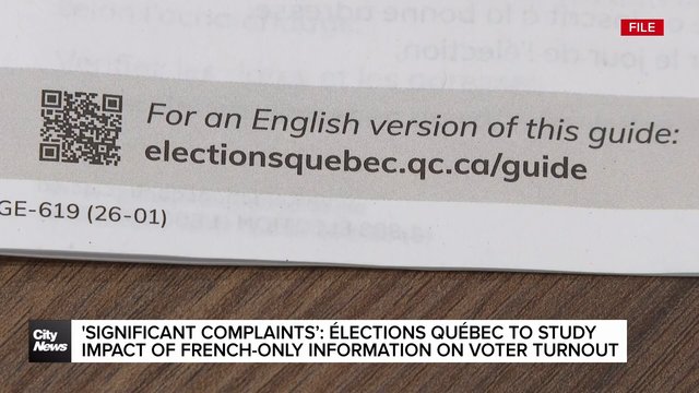 Élections Québec to study impact of French-only voter information