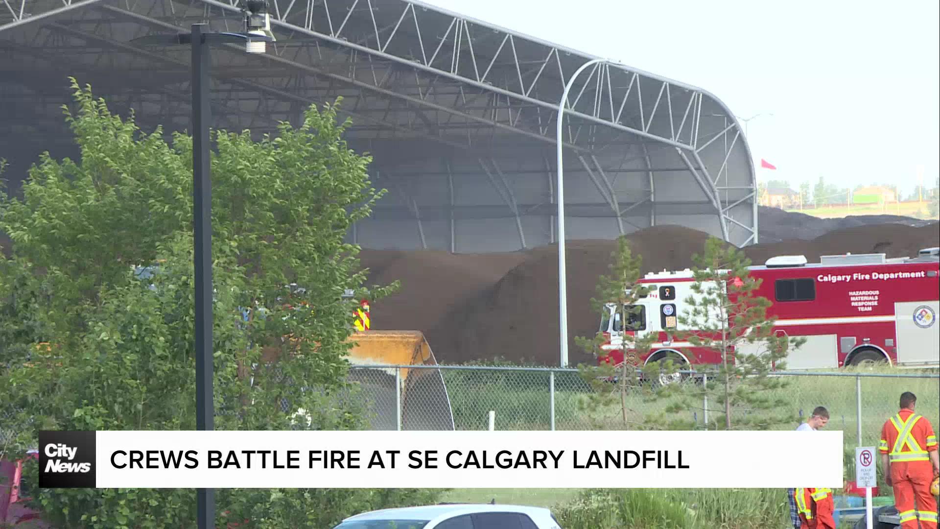 Crews Battle Fire At Se Calgary Landfill Crews Battle Fire At Se Calgary Landfill