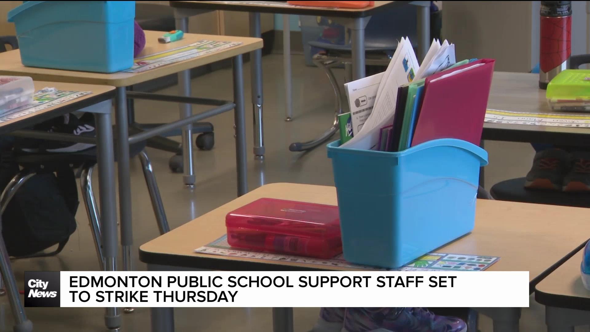 Edmonton Public School support staff set to strike Thursday