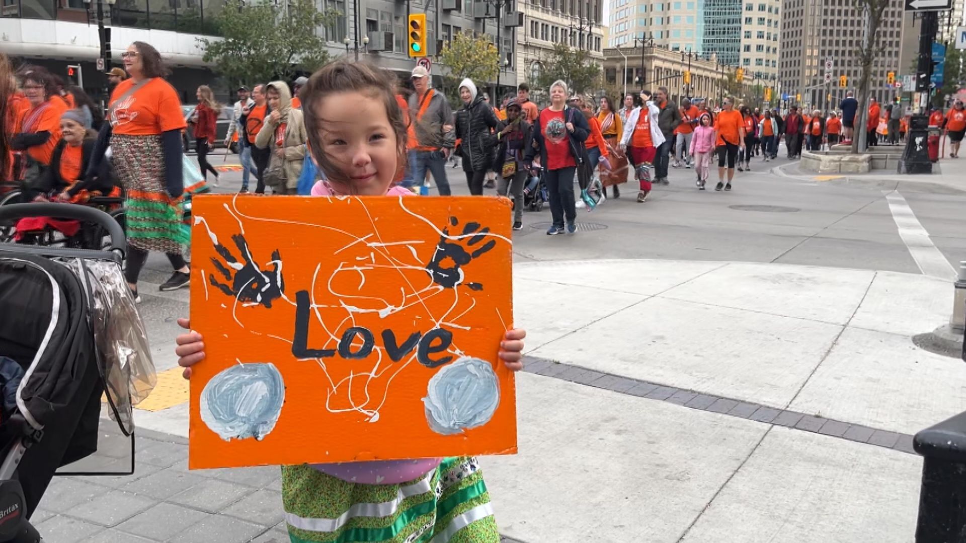 Thousands flood the streets of Winnipeg for Orange Shirt Day