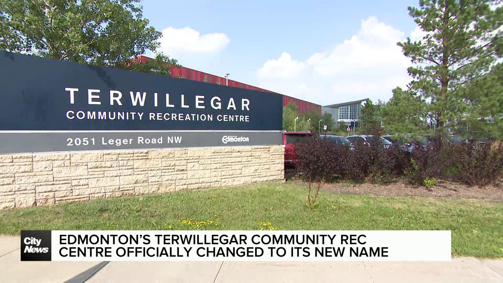 Edmonton’s Terwillegar Community Rec Centre officially changed to its new name