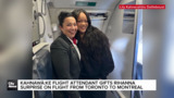 Rihanna receives gift from Kahnawà:ke flight attendant during flight