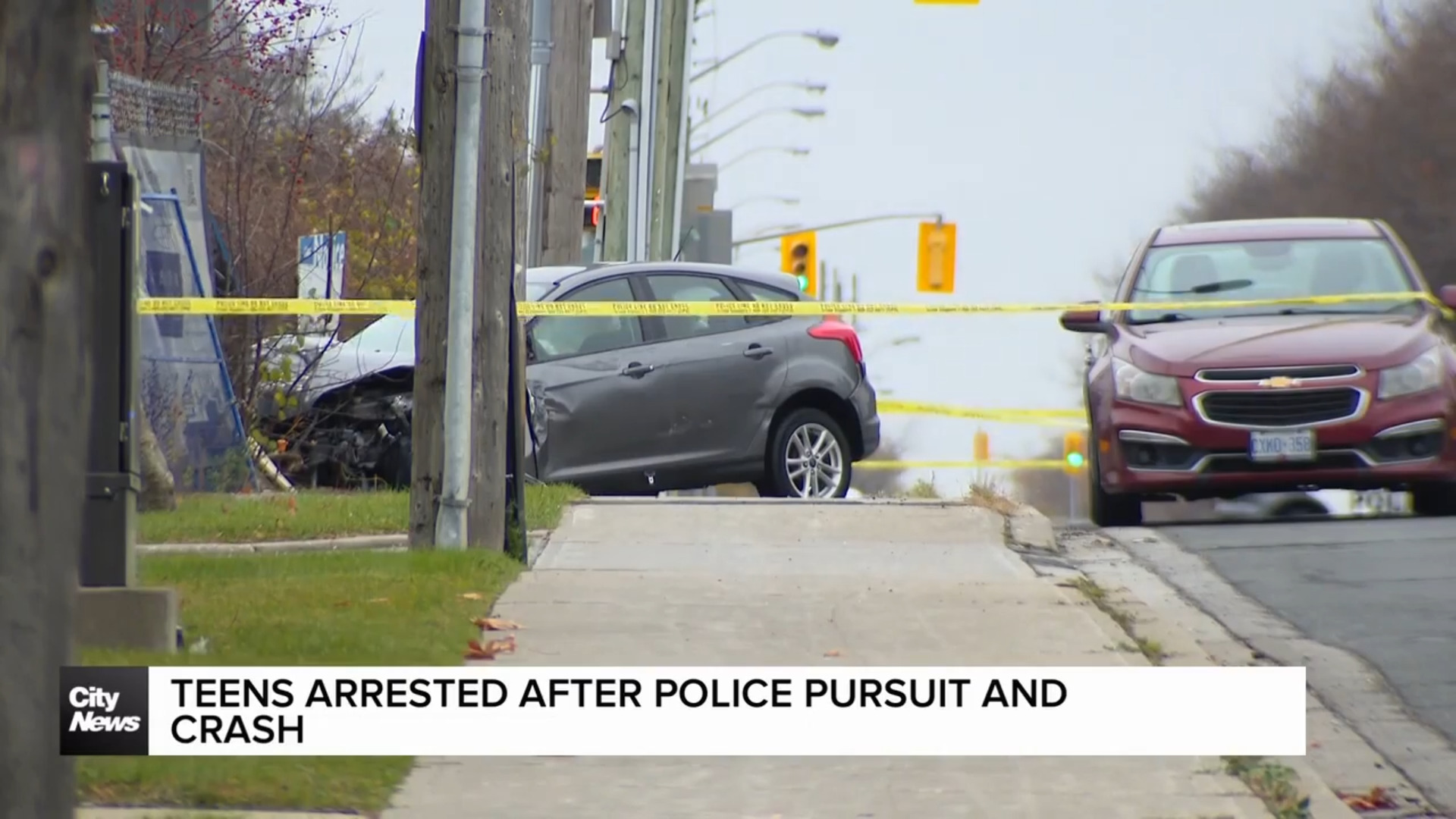 Teens arrested after police pursuit and crash