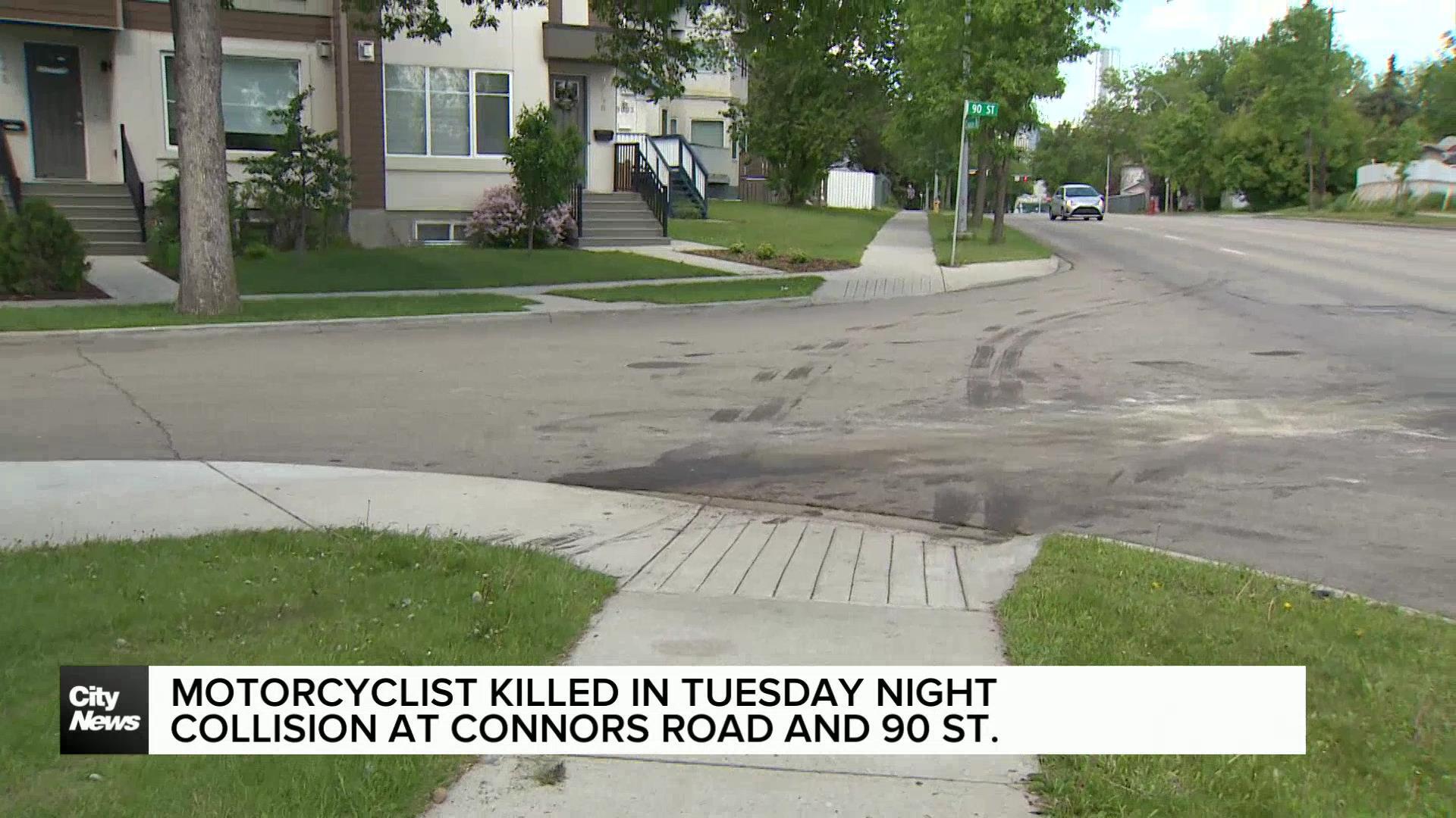 Motorcyclist killed in collision at Connors Road and 90 Street