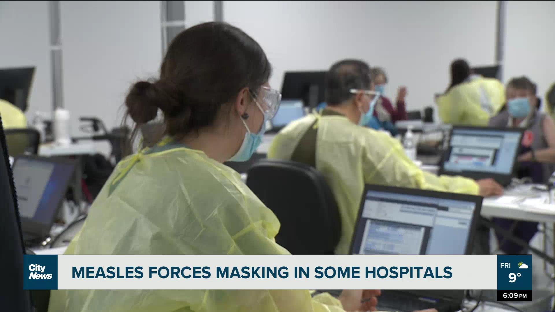 Masks are back at some Quebec facilities following measles cases