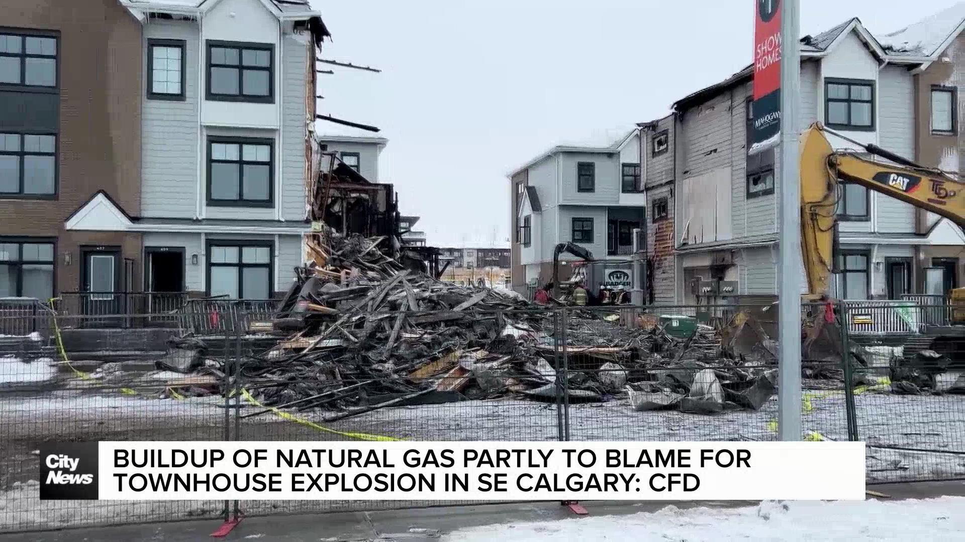 Buildup of natural gas partly to blame for townhouse explosion in SE Calgary: CFD