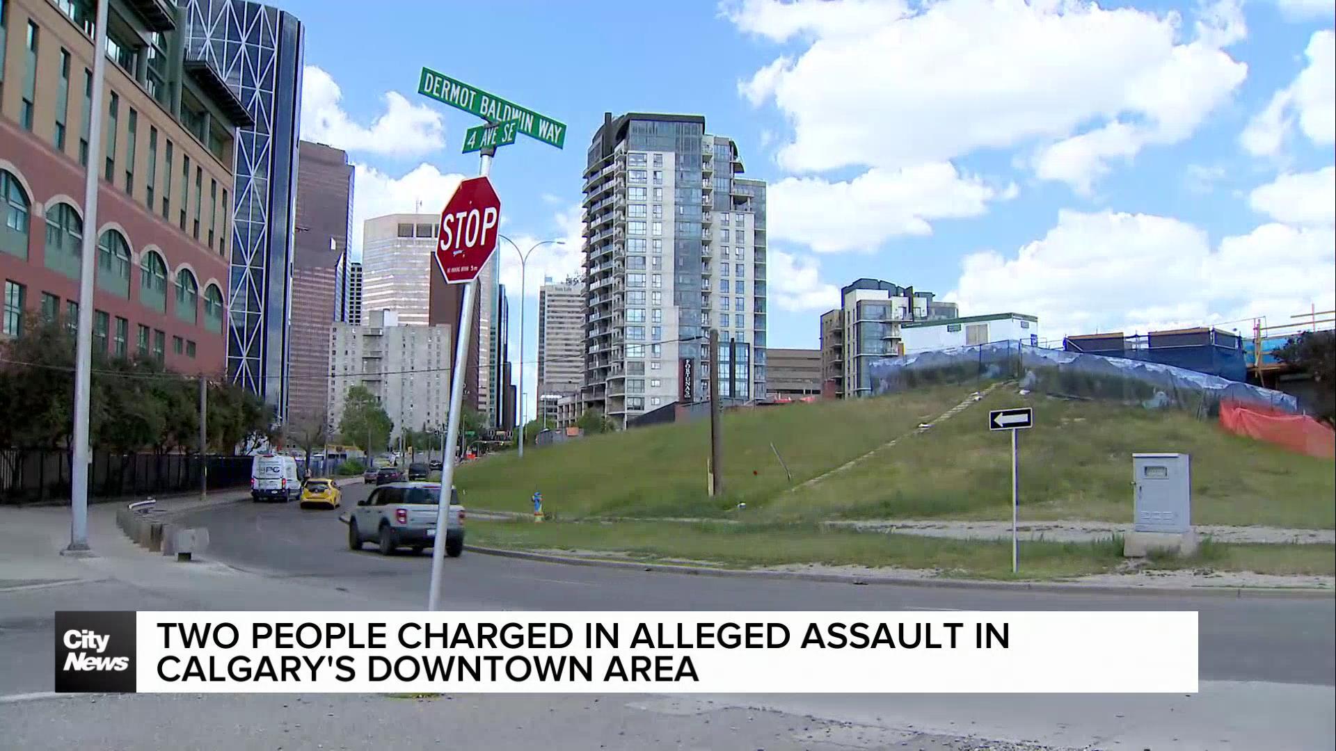 Police charge two in alleged downtown Calgary assault