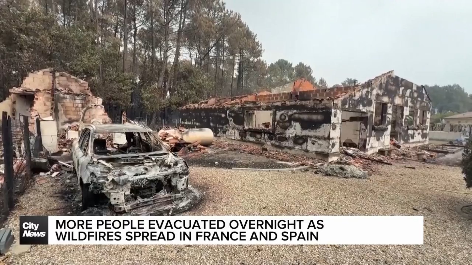 More people evacuated as wildfires spread in France and Spain