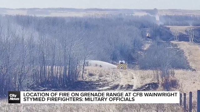 Location of fire on grenade range at CFB Wainwright stymied firefighters: military officials
