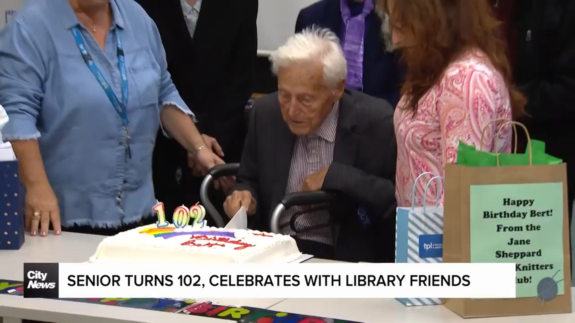 Senior turns 102, celebrates with library friends