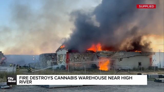 Fire destroys cannabis warehouse near High River
