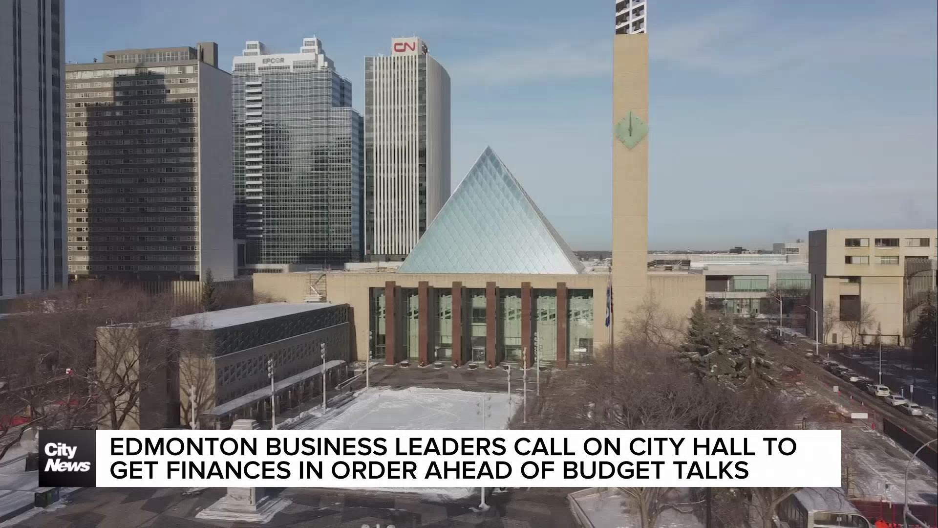 Edmonton business leaders call on city council for prudent budgeting