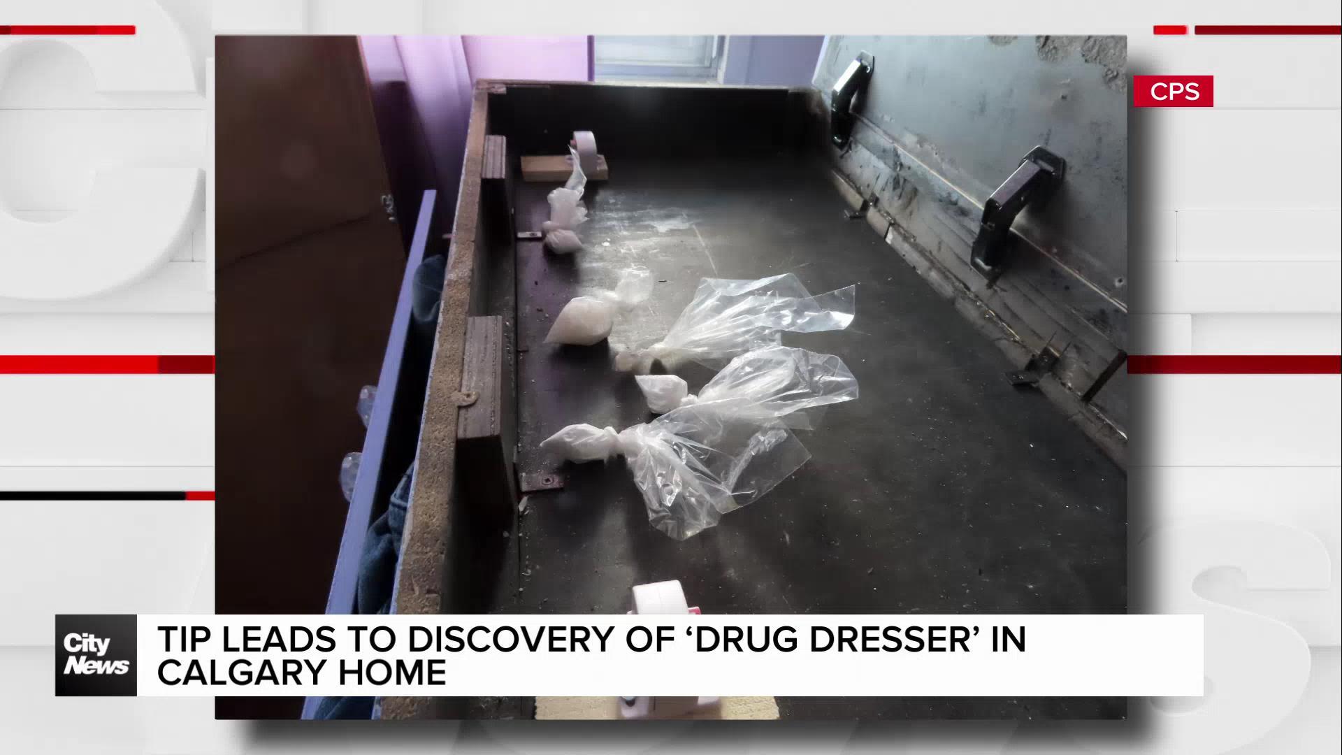 Tip leads to discovery of ‘drug dresser’ in Calgary home